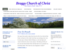 Tablet Screenshot of braggschurchofchrist.com